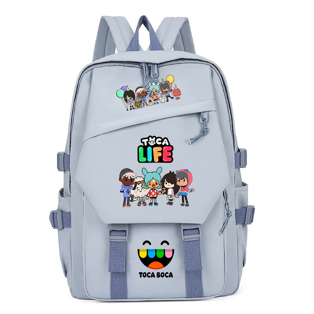 Korean Student Lifestyle - Toca Life World プリントバックパック子供スクールバッグ高品質学生男の子女の子ラップトップバッグパックファッション韓国スタイルバックパック