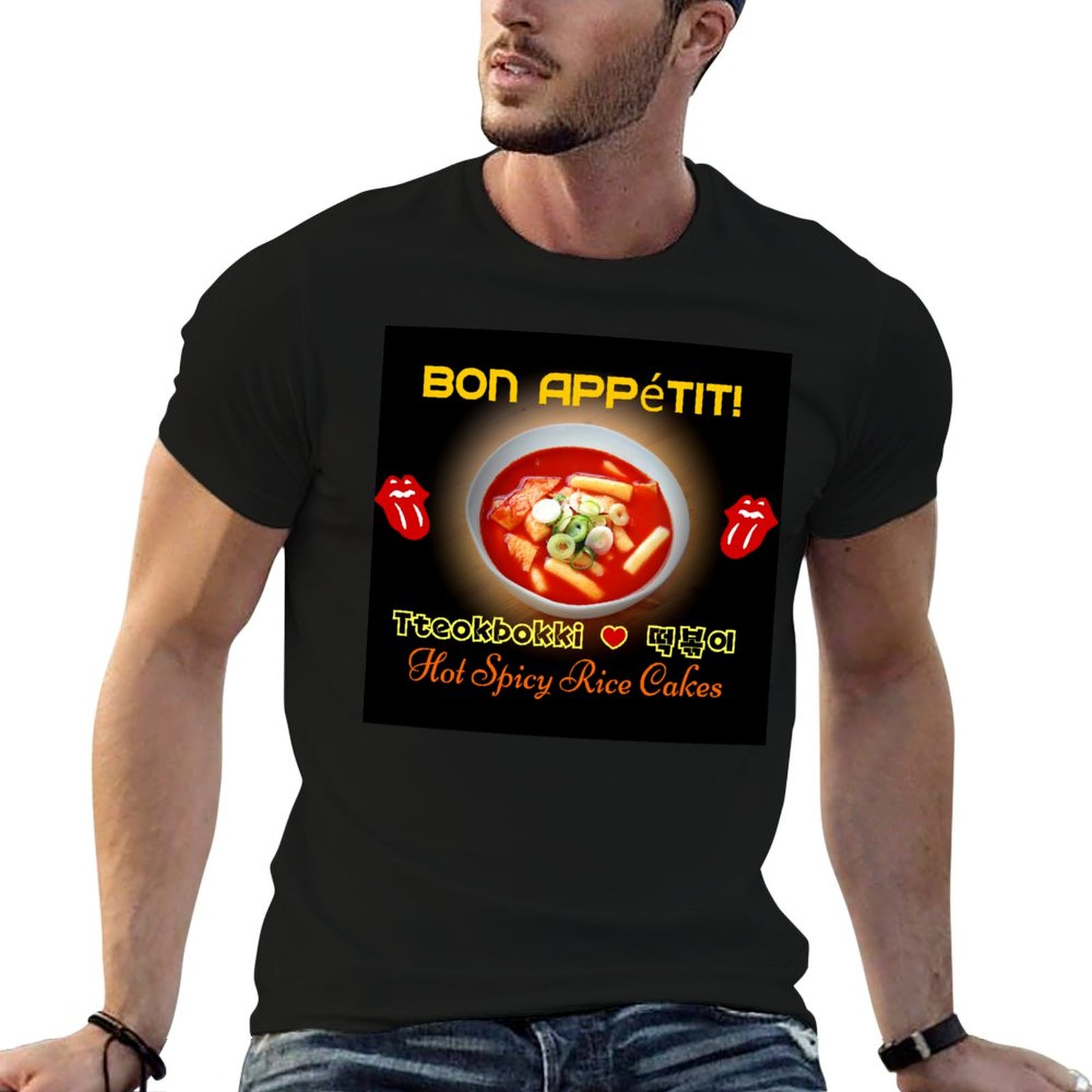? ?TteokBokki-ホット＆スパイシー韓国餅Tシャツ - Tteokbokki Rice Cake のレビューと価格