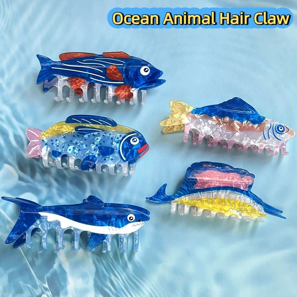 ヘアピン 海の動物 ヘアクリップ 金魚 PVC 海洋生物 魚 - Lifestyle Of Korean のレビューと価格