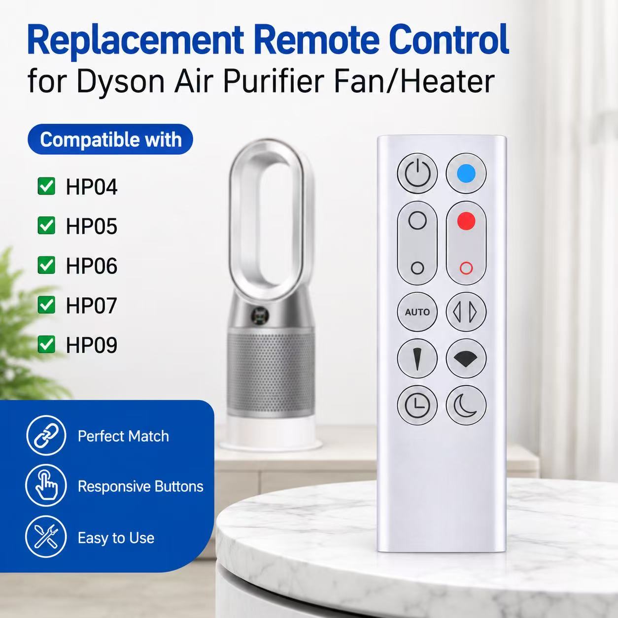 交換用リモコン ダイソン HP04 HP05 HP06 HP - Dyson Fan Am07 のレビューと価格
